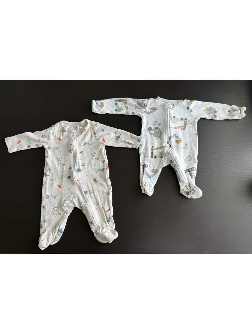 2 Carter One Peices With Dinosaur And Construction Designs